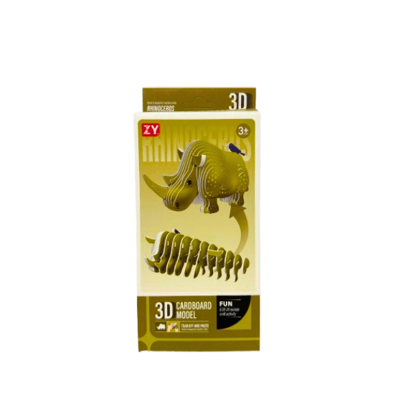 3D Diy Paper Puzzle Rhinoceros Kit**