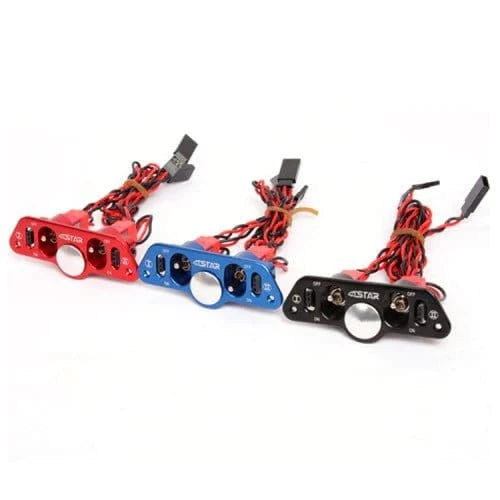 6Star Heavy Duty Twin Switch W/ Charge Sockets and Fuel Dot - Assorted Colors - Hobbytech Toys