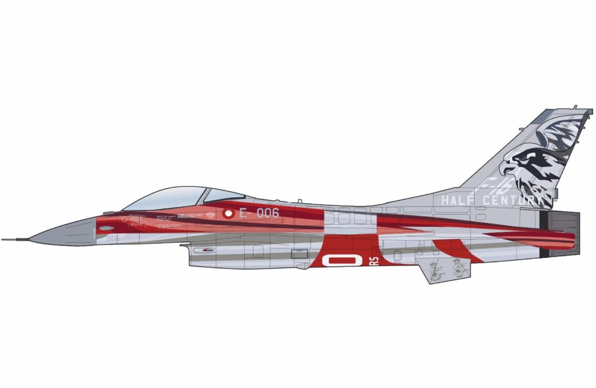 Hobby Master HA38074 1/72 F-16C E-006 Royal Danish Air Force Half Century Solo 2024