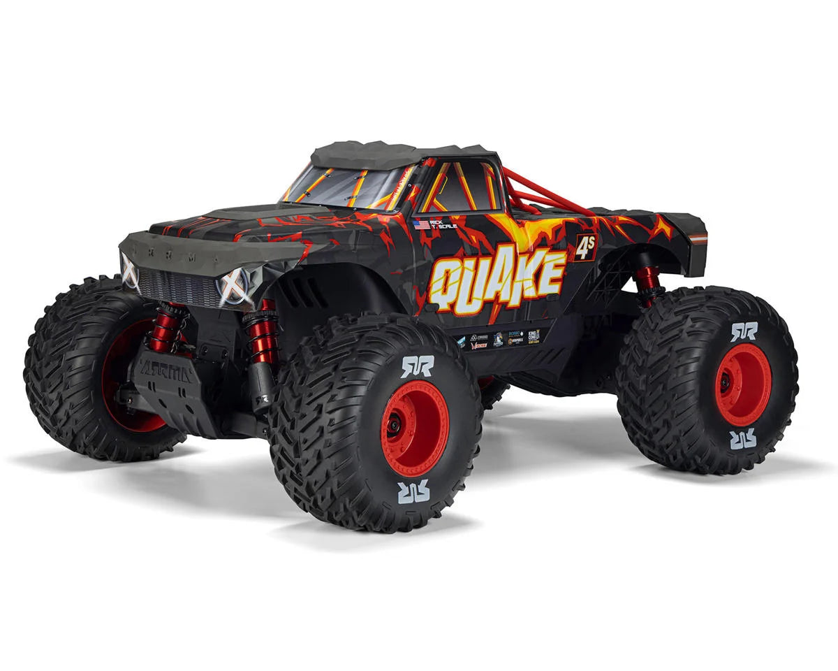 Arrma Quake 4S BLX 1/8 4X4 Monster Truck RTR - Black/Red