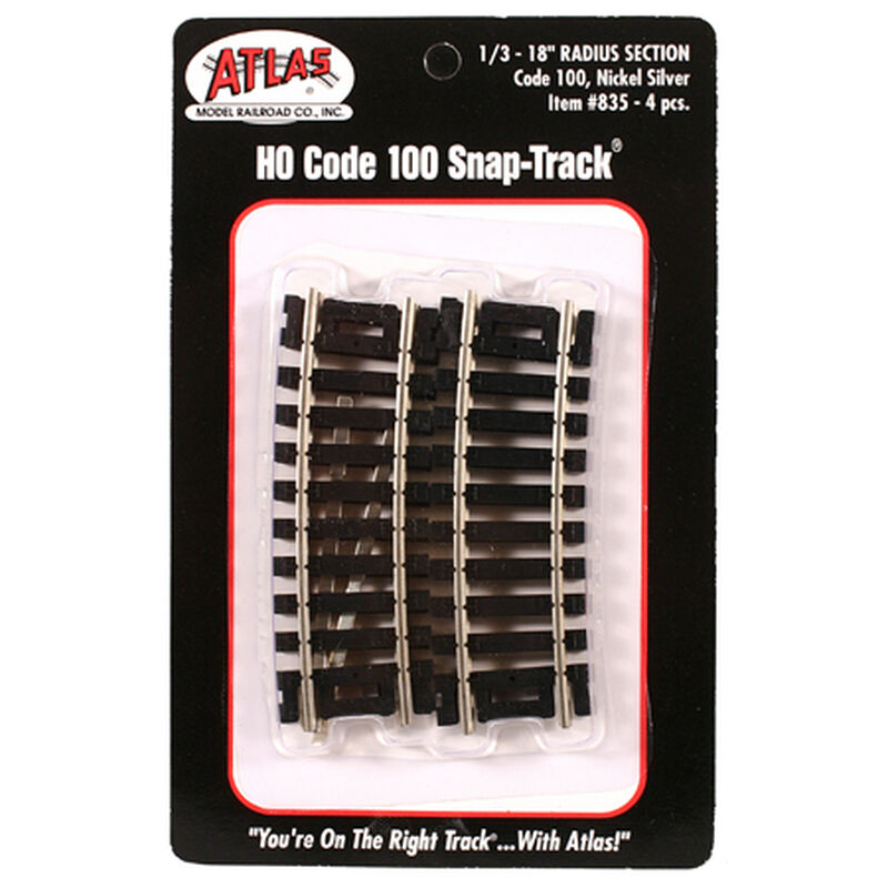 Atlas HO C100 1/3 - 18 Radius Section**