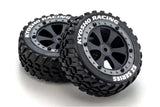 Kyosho 1/10 Sandmaster 2.0 Electric RTR RC Buggy - Rugged off-road tires with aggressive tread pattern for superior traction on various terrains.