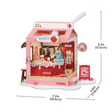Rolife Strawberry Milk Box Shop DIY Miniature House Kit