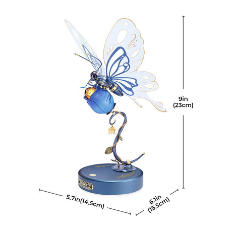 ROKR Butterfly DIY Mechanical 3D Kit Blue