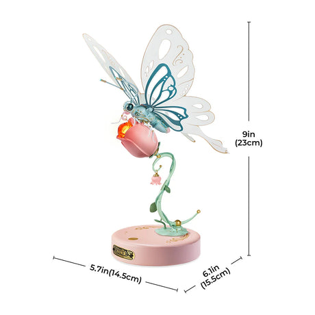 ROKR Butterfly DIY Mechanical 3D Kit Pink