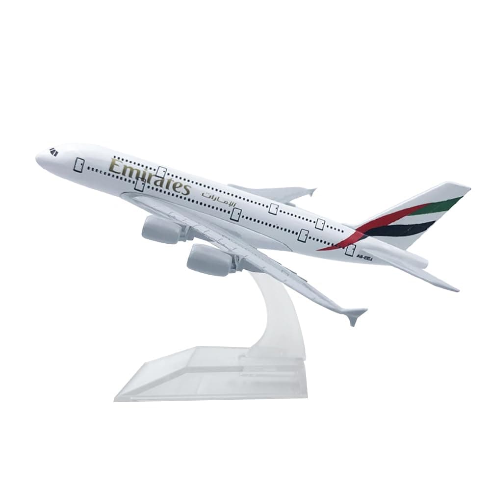 A380 Diecast Model Plane - Emirates (16cm)