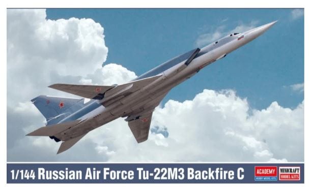 Academy 1/144 Russian Airforce Tu - 22M3 Backfire C Plastic Model Kit - Hobbytech Toys