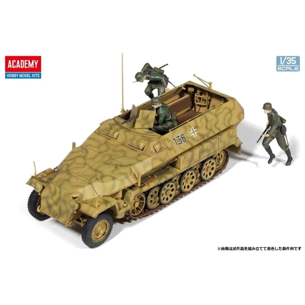 Academy 1/35 German Sd.kfz.251 Ausf.C Plastic Model Kit - Hobbytech Toys