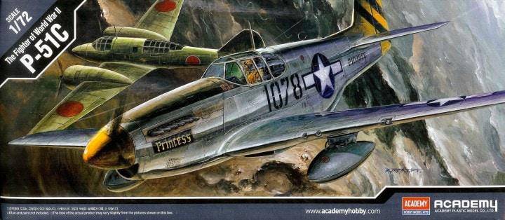 Academy 1/72 P51C Mustang - Hobbytech Toys