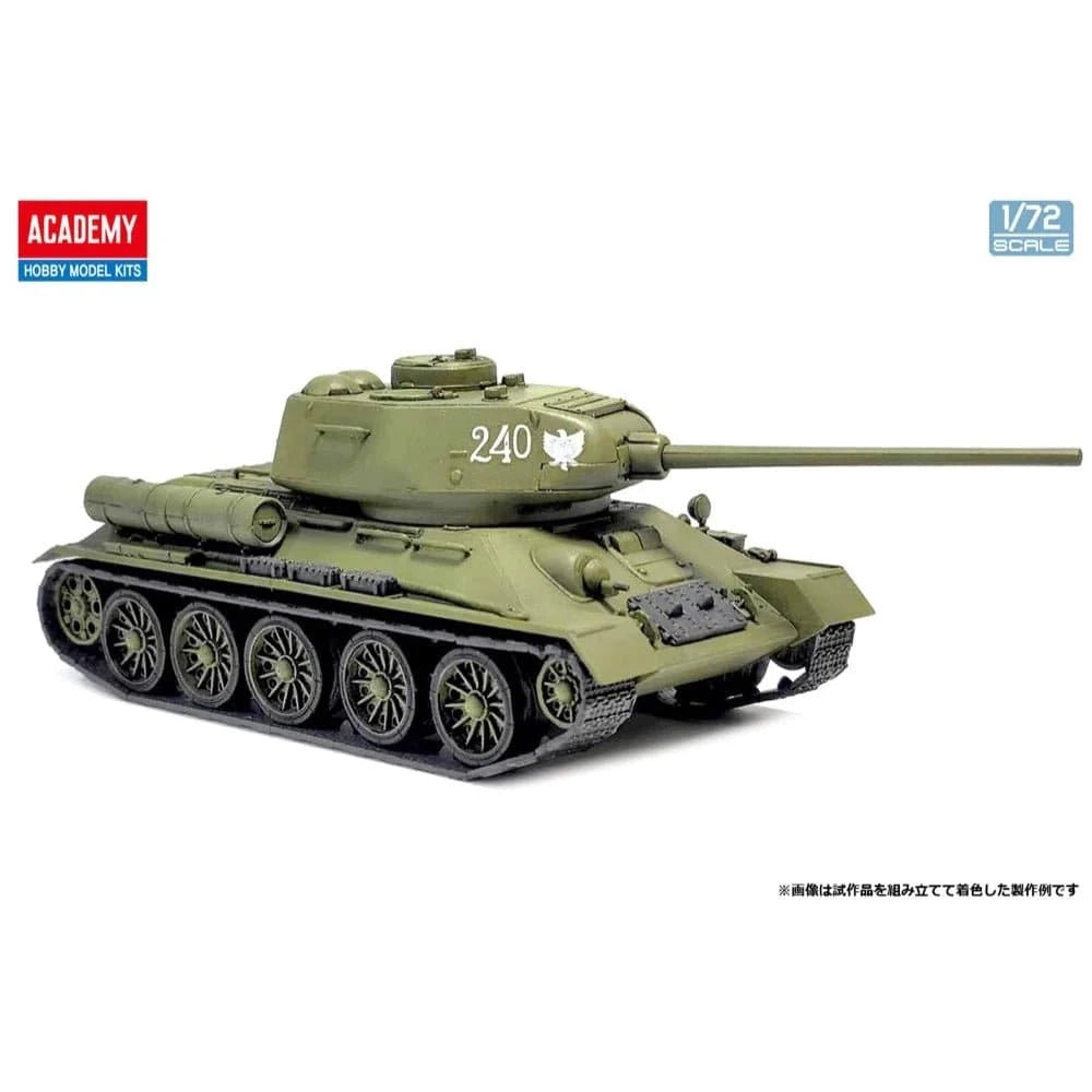 Academy 1/72 Soviet Medium Tank T - 34 - 85 Plastic Model Kit - Hobbytech Toys