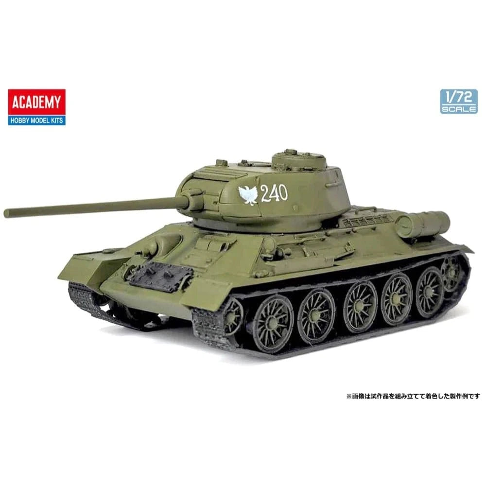 Academy 1/72 Soviet Medium Tank T - 34 - 85 Plastic Model Kit - Hobbytech Toys