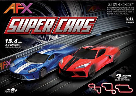 AFX 22032 AFX Super Cars 15 - Foot Mega G+ HO Slot Car Set - Hobbytech Toys