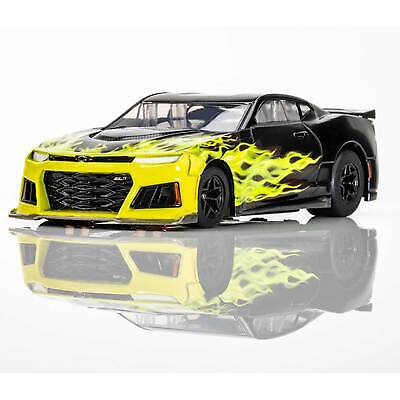 AFX 22060 Camaro ZL1 Black/Lime Flame Slot Car - Hobbytech Toys