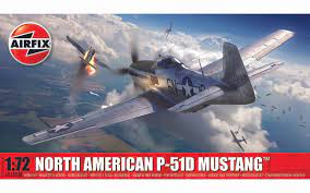 Airfix 01004B 1/72 North American P - 51D Mustang Plastic Model Kit - Hobbytech Toys