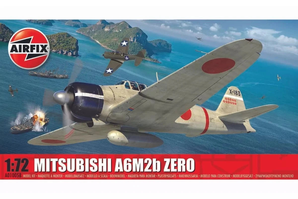 Airfix 01005B 1/72 Mitsubishi A6M2B Zero Plastic Model Kit - Hobbytech Toys