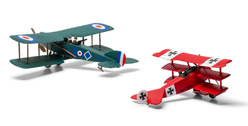 Airfix 02141V 1/72 Fokker DR1 Triplane & Bristol Fighter Dogfight Double Plastic Model Kit - Hobbytech Toys
