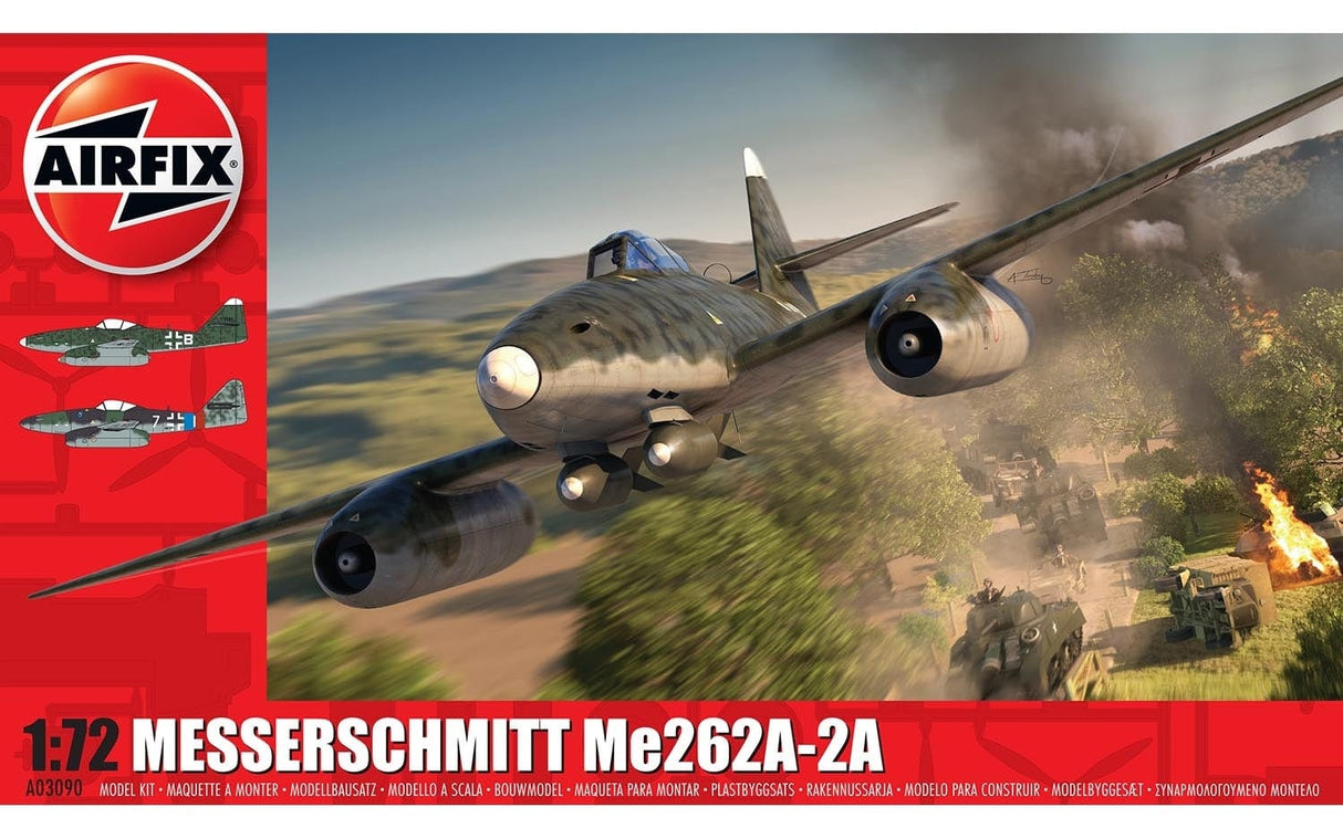 Airfix 03090A 1/72 Messerschmitt Me262A-1A/2A Plastic Model Kit - Hobbytech Toys