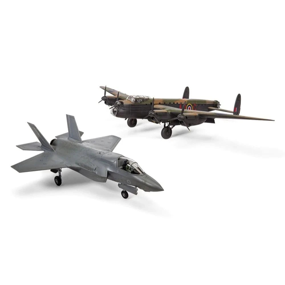 Airfix 50191 1/72 Dambusters 80th Anniversary Gift Set Avro Lancaster and Lockheed Martin F - 35B Lightning II Plastic Model Kit - Hobbytech Toys