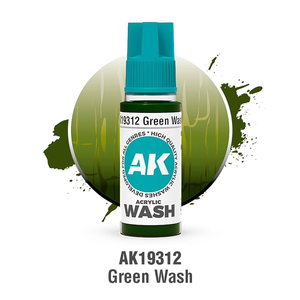 AK Interactive Acrylic Wash: Green Wash 18ml