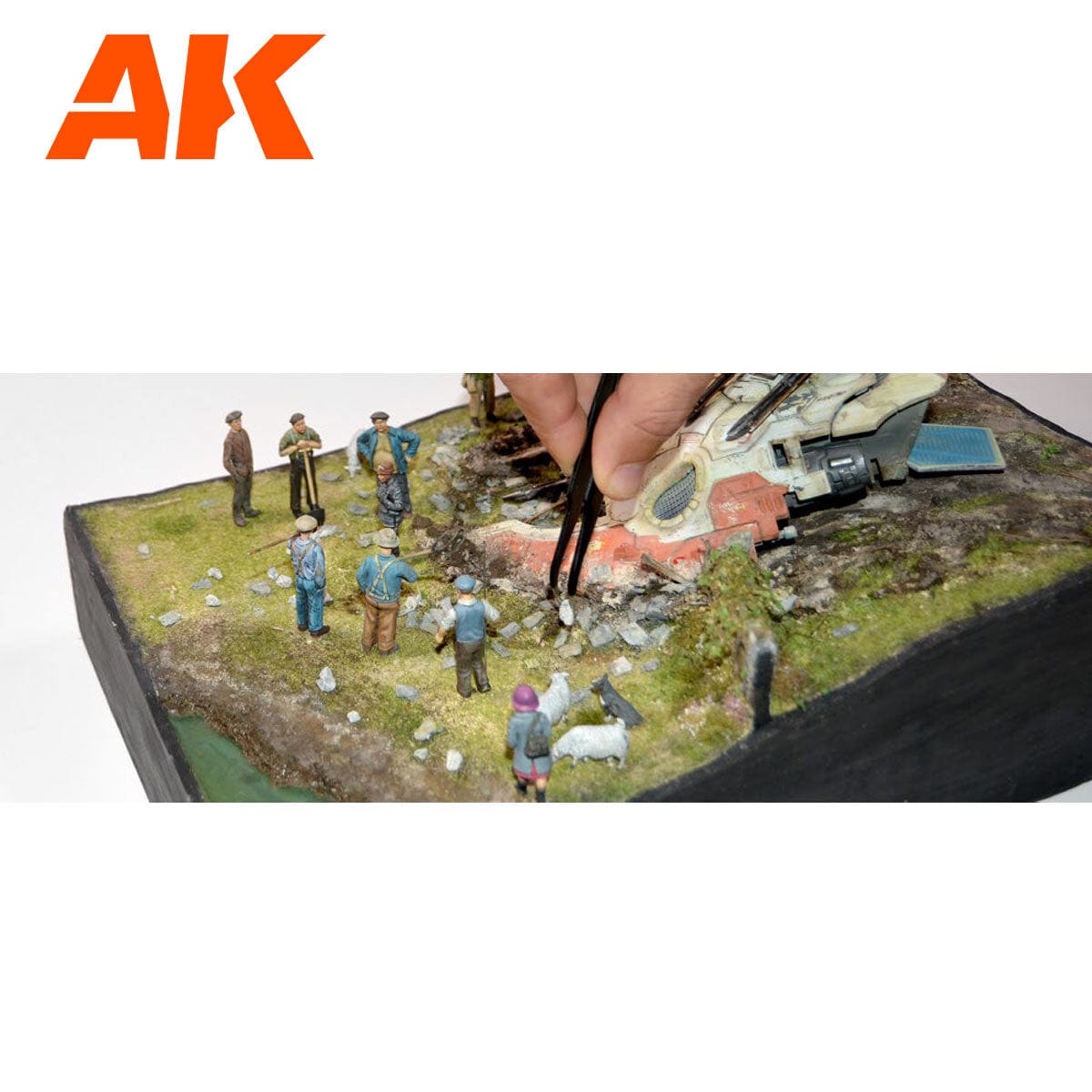 AK Interactive Dioramas: 1/35 Small Railroad Ballast