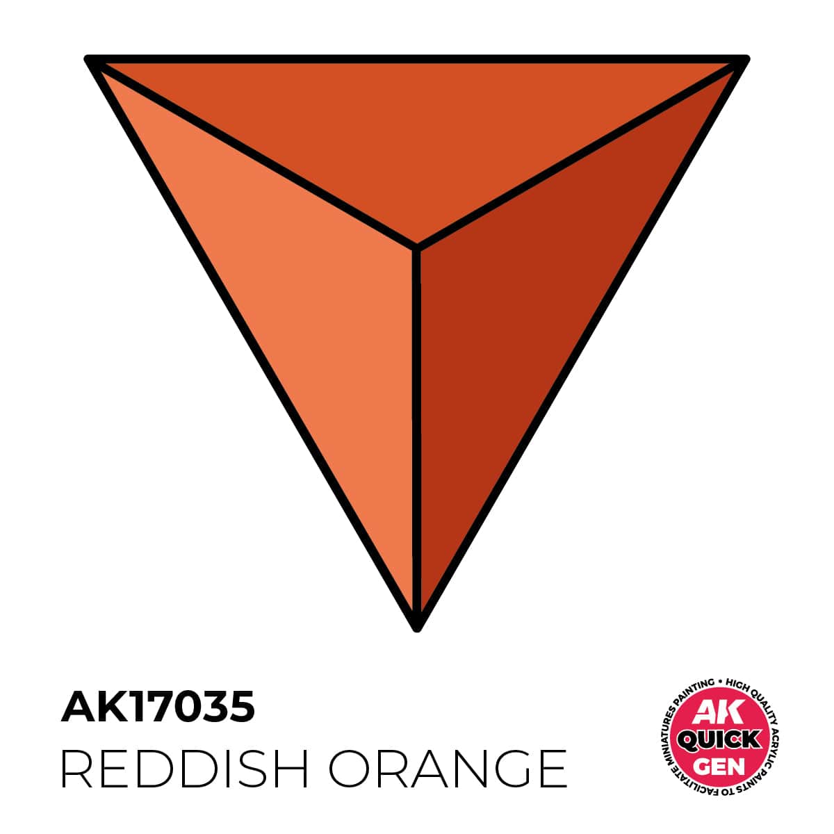 AK Interactive Quick Gen: Reddish Orange - 18ml Acrylic Paint