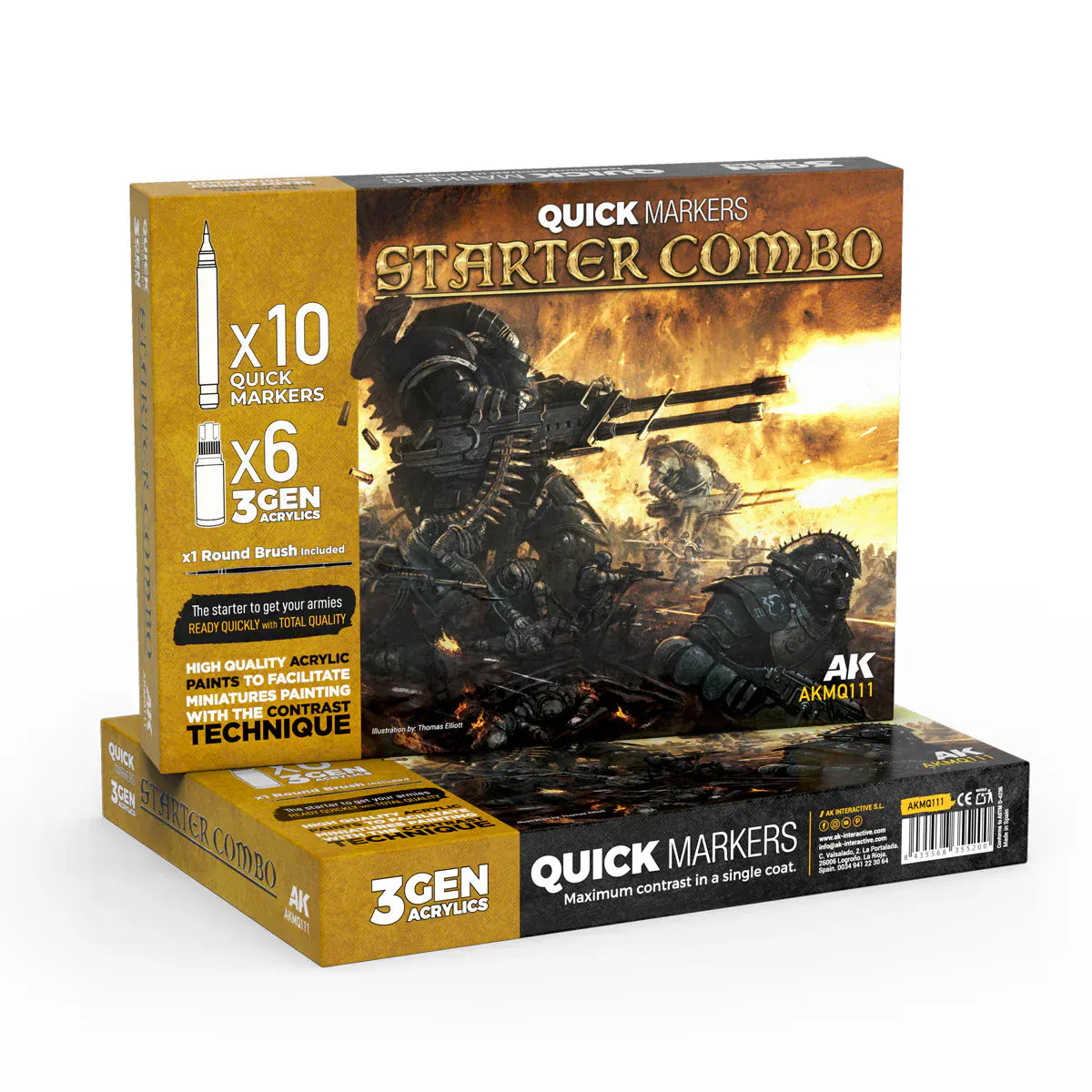 AK Interactive Quick Marker Set: Starter Combo Quick Markers + 3Gen Set