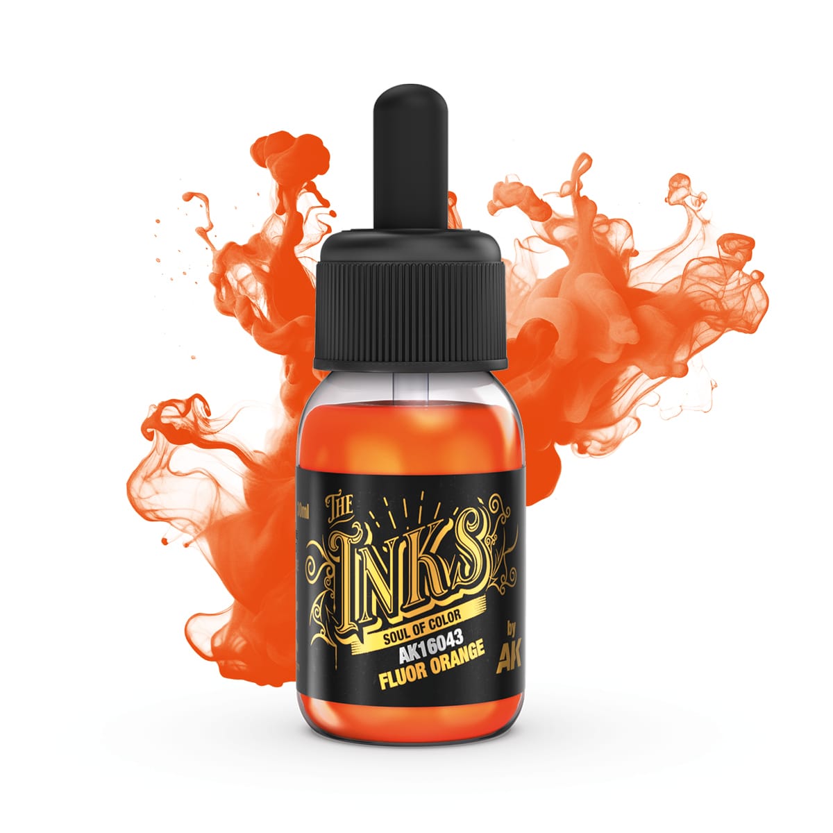 AK Interactive The INKS: Fluor Orange 30ml Acrylic Ink