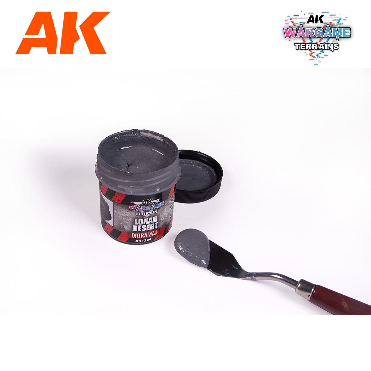 AK Interactive Wargame: Lunar Desert Terrain Paste 100ml