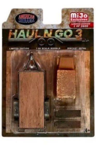 American Diorama 1/64 Haul n Go - Rust Car Trailer with Rusted Body Accessory - Hobbytech Toys