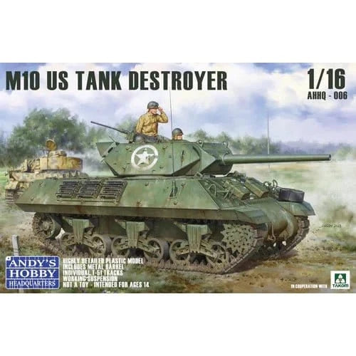 Andy's Hobby HQ 1/16 M10 Tank Destroyer Plastic Model Kit - Hobbytech Toys
