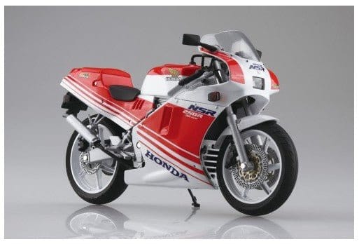Aoshima 1/12 Diecast Honda NSR250R 1988 Fighting (Red/Ross White) Plastic Model Kit - Hobbytech Toys