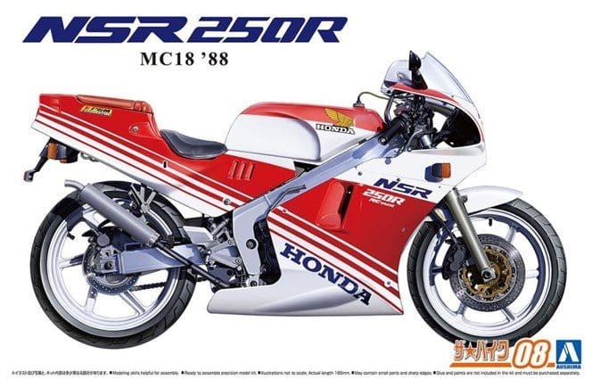Aoshima 1/12 Honda MC18 NSR250R 1988 Plastic Model Kit - Hobbytech Toys