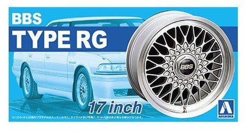 Aoshima 1/24 BBS RG 17inch Wheel Set Plastic Model Kit - Hobbytech Toys