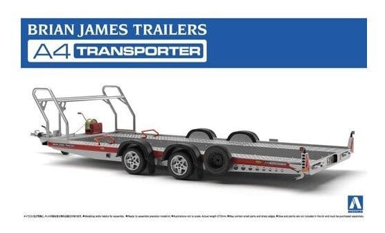 Aoshima 1/24 Brian James Trailers A4 Transporter Plastic Model Kit - Hobbytech Toys