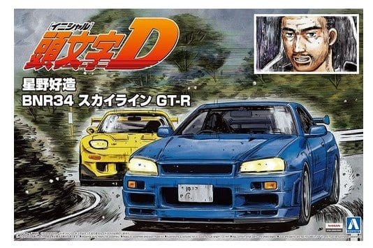 Aoshima 1/24 Hosino Kozo BNR34 Skyline GT - R Plastic Model Kit - Hobbytech Toys