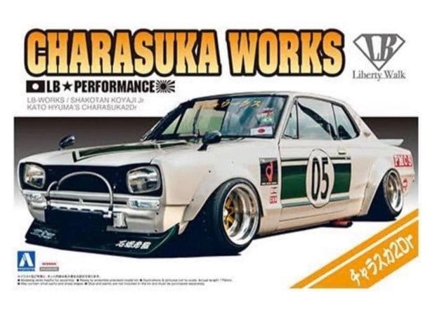 Aoshima 1/24 LB Works Charsuka 2 Door Plastic Model Kit - Hobbytech Toys