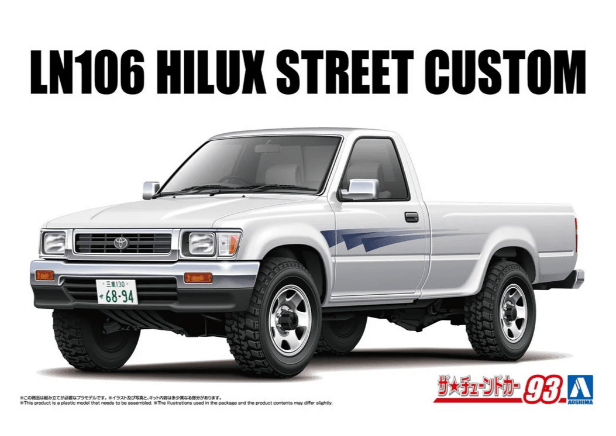 Aoshima 1/24 LN106 Toyota HILUX LONGBED STREET CUSTOM 1994 Plastic Model Kit