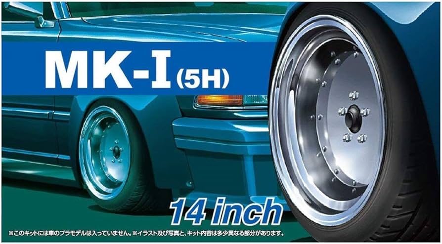 Aoshima 1/24 Mark I (5H) 14Inch Wheels Plastic Model Kit - Hobbytech Toys