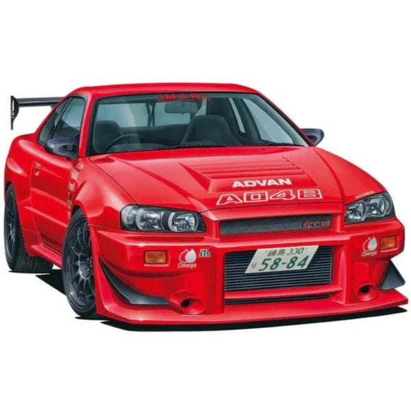Aoshima 1/24 MCR BNR34 Nissan SKYLINE GT-R 2002 Plastic Model Kit