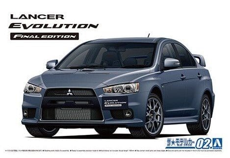Aoshima 1/24 Mitsubishi CZ4A Lancer Evolution X Final Edition 2015 Plastic Model Kit - Hobbytech Toys