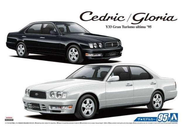 Aoshima 1/24 Nissan Y33 Cedric/Gloria Granturismo Ultima 95 Plastic Model Kit - Hobbytech Toys