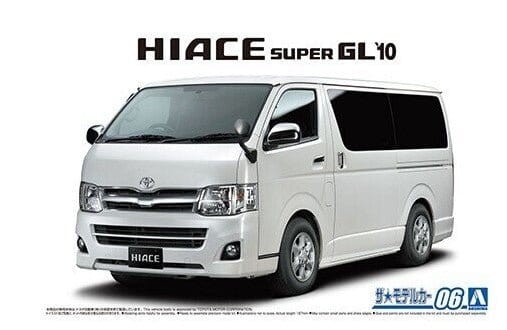 Aoshima 1/24 Toyota TRH200V Hiace Super GL 2010 Plastic Model Kit - Hobbytech Toys