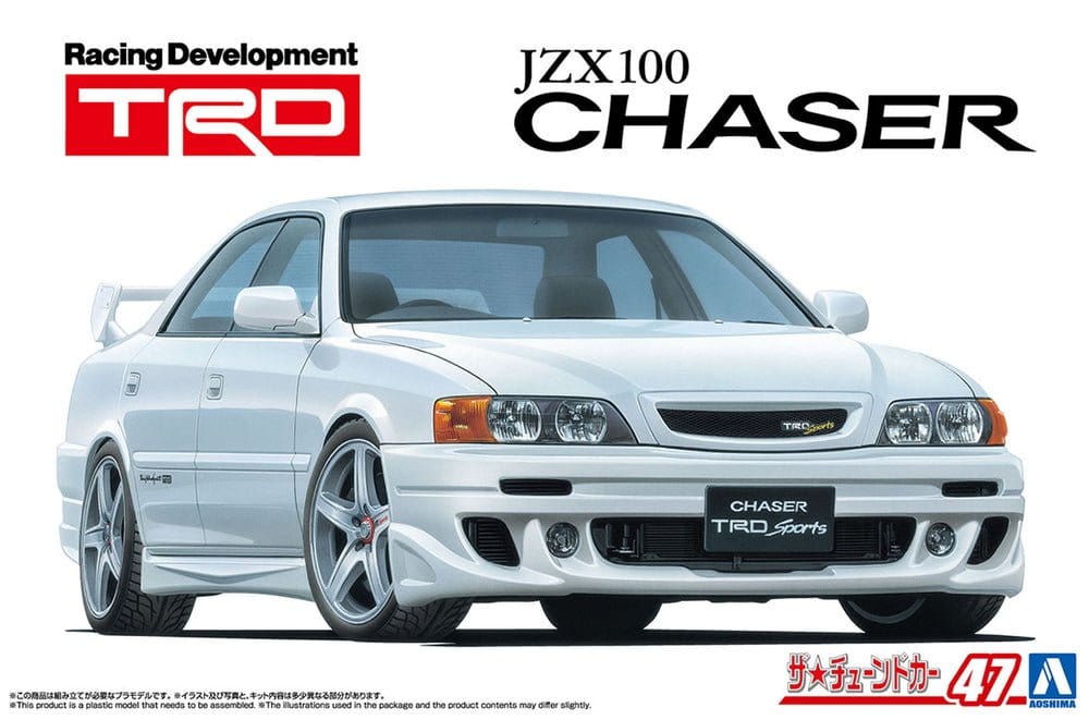 Aoshima 1/24 TRD JZX100 Toyota Chaser 1998 Plastic Model Kit - Hobbytech Toys