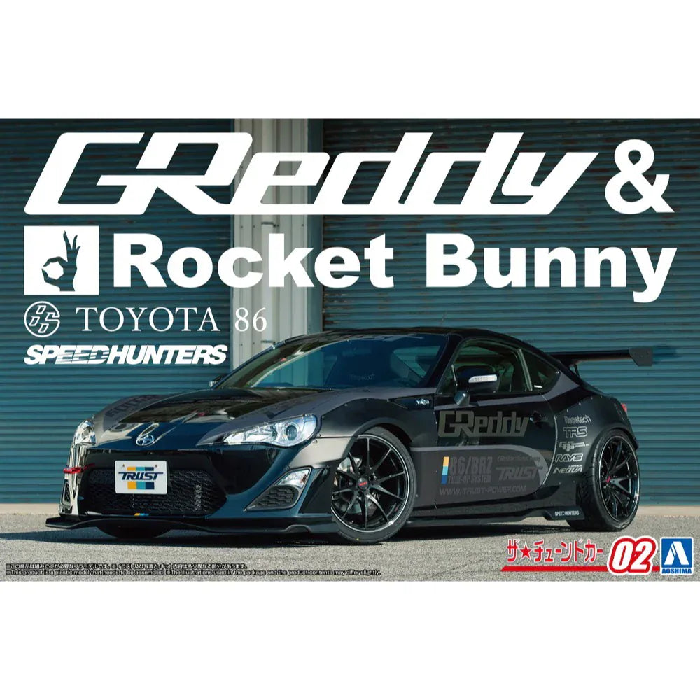 Aoshima 1/24 Zn6 Toyota 86 '12 Greddy & Rocket Bunny Volk Racing Plastic Model Kit