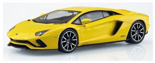 Aoshima 1/32 Snap Lamborghini Aventador S (Pearl Yellow) Plastic Model Kit - Hobbytech Toys