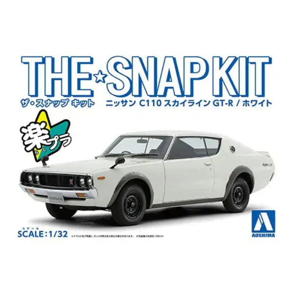 Aoshima 1/32 SNAP Nissan C110 Skyline GT-R Custom (White) Model Kit