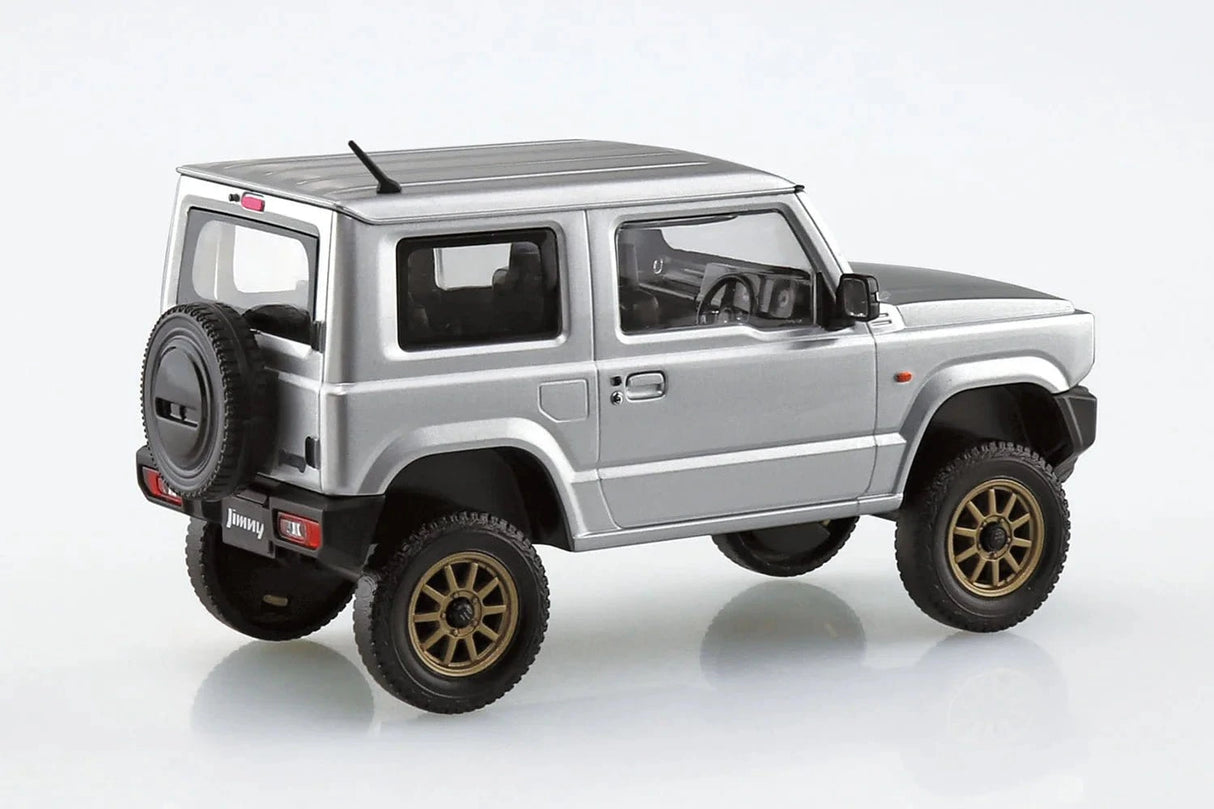 Aoshima 1/32 SNAP Suzuki Jimny Custom Wheel (Silky Silver Metallic) Kit - Hobbytech Toys