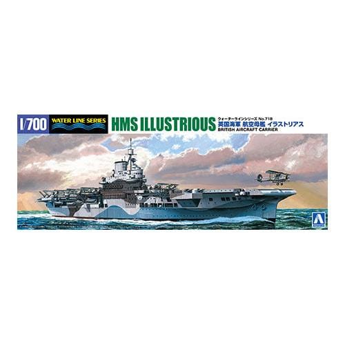 Aoshima 1/700 British Aircraft Carrier Illustrious Plastic Model Kit