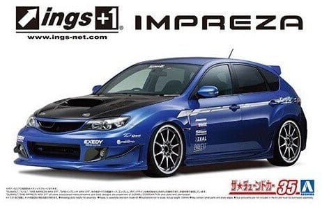 Aoshima A005875 1/24 INGS GRB Impreza WRX STI 2007 Subaru Plastic Model Kit - Hobbytech Toys
