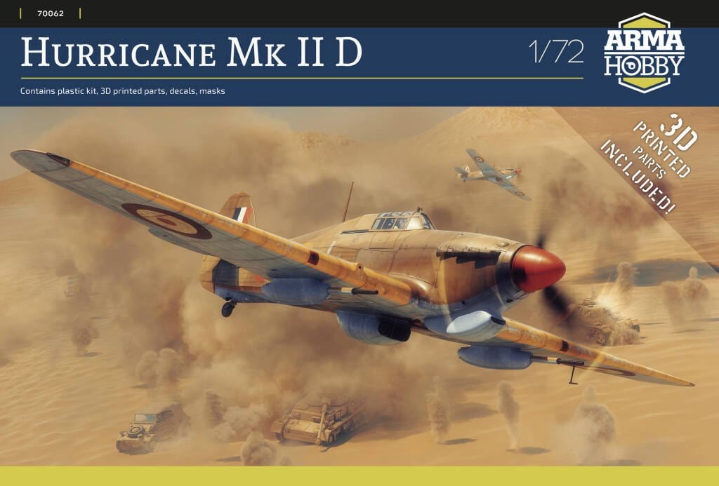Arma Hobby 1/72 Hurricane Mk II D Plastic Model Kit - Hobbytech Toys